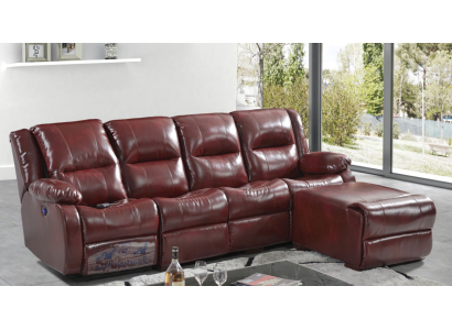 Sofa 4 Sitzer Polster Kunstleder Wohnlandschaft Sofas Pouffe Luxus Möbel Neu