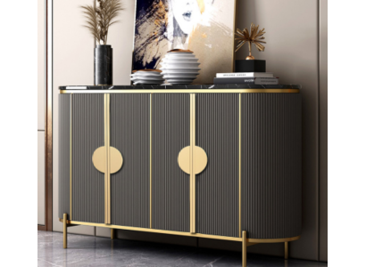 Luxus Sideboard Kommode Wohnzimmer Designer Grau Möbel Modern Neu