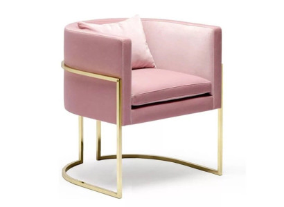 Sessel Metall Design Polster Lounge Club Stuhl Sitz Relax Luxus Zimmer Warte Neu
