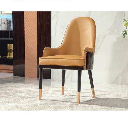 Stuhl 1x Ess Zimmer Polster Stuhl Sessel Fernseh Lounge Club Leder Textil Sitz