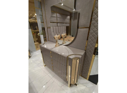 Kommode mit Spiegel Modern Kommode mit Spiegel Luxus Moder design Schlafzimmer