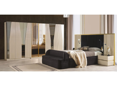 Schlafzimmer Set Komplettes Zimmer Holz Bett Nachttische Möbel Schrank 5tlg.
