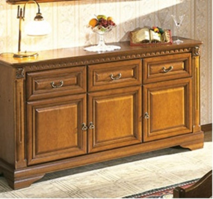 Wohnzimmer Set 4 Teilig Kommode Virtrine Sideboard Kolonial Stil Wohnwand