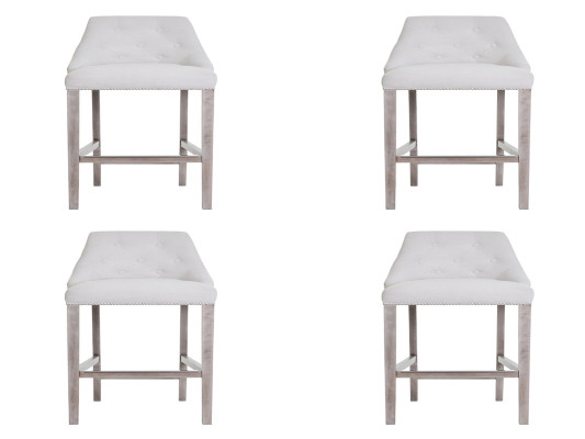 4x Bar Hocker Barhocker Tresen Stuhl Set Stühle Polste Chesterfield Design Stil