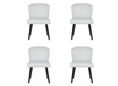 4x Leder Polster Sitz Stühle Lehn Stuhl Design Lounge Club Sessel Garnitur