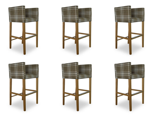 6x Barhocker Eck Stuhl Sessel Stühle Hocker Tresen Stuhl Polster Set Caro
