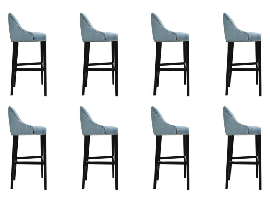 8x Design Hocker Bar Lehnstuhl Polster Stühle Sessel Wohn Zimmer Stuhl Barhocker