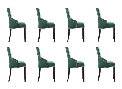 8x Design Polster Sitz Stühle Stuhl Seht Garnitur Sessel Lounge Club Set