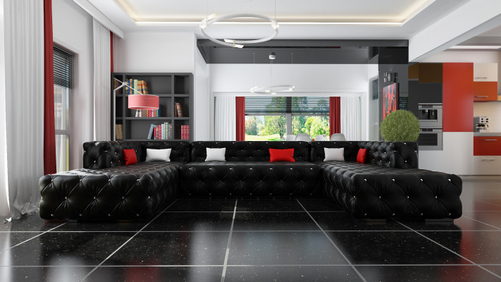 Ecksofa Chesterfield Wohnlandschaft Luxus Designer Sofa Couch Polster Ecksofa