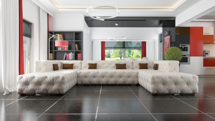 Ecksofa Chesterfield Wohnlandschaft Luxus Designer Sofa Couch Polster Ecksofa