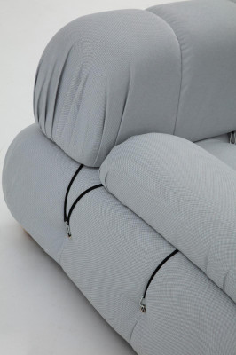 Komplette Couchgarnitur Sofagarnitur 321 Sitzer Modern Stoff Grau Set