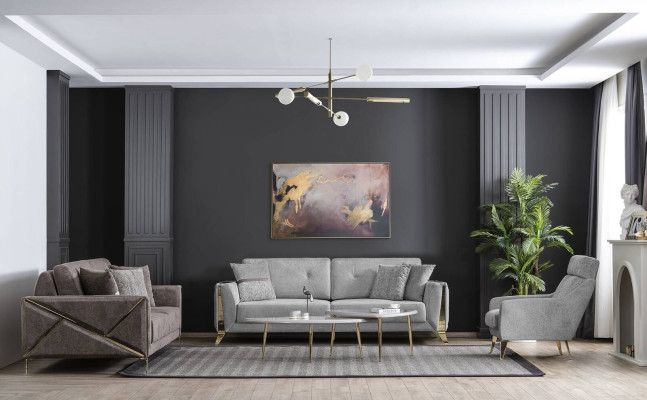 Wohnzimmer Set 331 Sitzer 2х Couchtische Modern Möbel Design Luxus