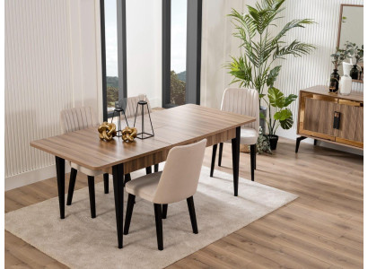 Essgruppe Garnitur Esszimmer Esstisch Set 7tlg Esszimmer Braun Holz