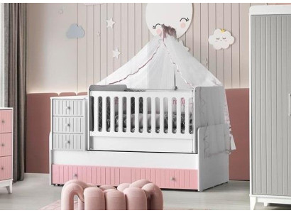 Stilvolles Kinderbett für Baby Mehrfarbig Perfekte Möbel für Ihr Kinderzimmer удаление