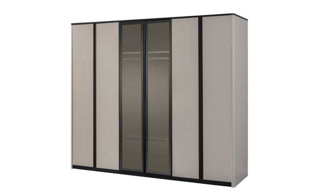 Schrank Kleiderschrank Garderobenschrank Moderne Holzschrank Grau