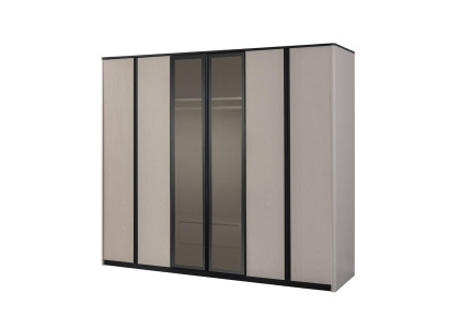 Schrank Kleiderschrank Garderobenschrank Moderne Holzschrank Grau