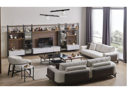 Sofagarnitur 331 Sitzer 3х Couchtische Luxus Designer Wohnzimmer Set