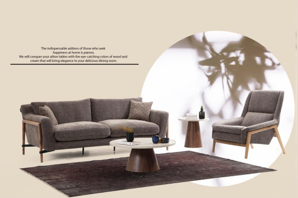 Viersitzer Sofa 4 Sitzer Stoff Sofas Modern Design Wohnzimmer Grau 
