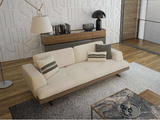 Wohnzimmer Sofa Set Dreisitzer Sofa Couch Design Sessel Modern Couchtisch Neu