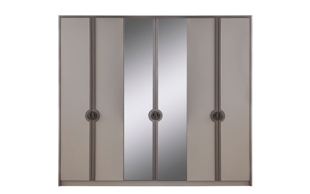 Kleiderschrank Garderobenschrank Schrank Moderne Holzschrank Grau