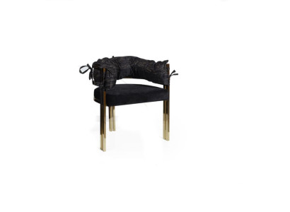 Schwarzer Metallstuhl Designer Esszimmer Stühle Luxus Edelstahlstühle