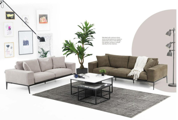 Sofagarnitur 32 Sitzer Sofa Garnitur Grau Sofas Modern Gruppe Set Neu