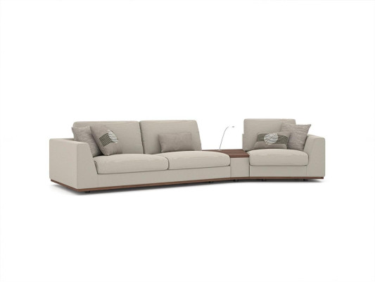 Wohnzimmer Set 4tlg Zweisitzer mit Dreisitzer Sofa Polster Textil 2x Sessel Neu