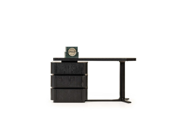Schwarzer Schminktisch Frisiertisch Kosmetiktisch Holz Konsolentisch