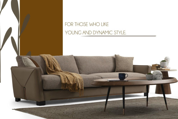 Sofa 4 Sitzer Viersitzer Modern Stoff Beige Sofas Design Wohnzimmer 