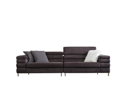 Wohnzimmer Polstersofas Designer 4-Sitzer Couch Brauner Viersitzer Neu