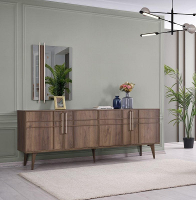 Essgruppe Garnitur Esszimmer Esstisch Set 9tlg Esszimmer Braun Holz
