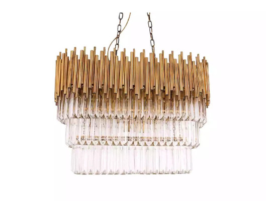 Leuchte Deckenlampe Kronleuchter Deckenleuchter Luxus Gold Lüster Kristall