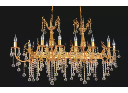 Deckenleuchter Luxus Kronleuchter Deckenlampe Lüster Gold Kristall Lampe