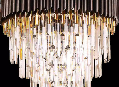  Luxus Kronleuchter Deckenleuchter Gold Deckenlampe Lüster Kristall Runder