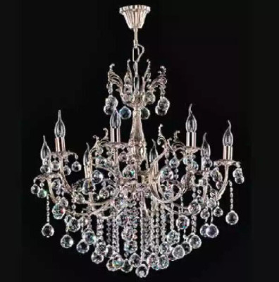 Deckenleuchter Luxus Silber Kronleuchter Deckenlampe Lüster Kristall Lampe