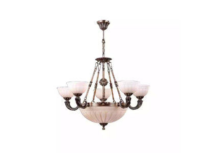 Deckenleuchter Lampe Weiß Deckenlampe Lüster Kronleuchter Glas Art