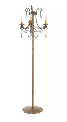 Stehlampe Standlampe Stand Luxus Leuchten Lampen Lampe Gold Art 170 cm