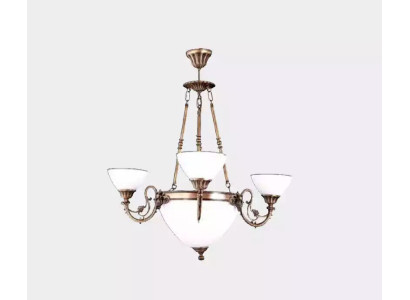 Deckenlampe Deckenleuchter Kronleuchter Lampe Lüster Glas Art Weiß