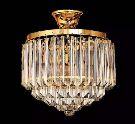 Deckenleuchter Luxus Gold Kronleuchter Deckenlampe Lüster Kristall Art