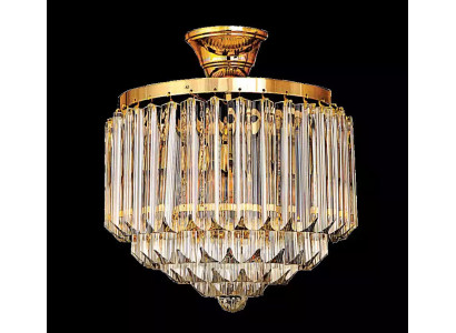 Deckenleuchter Luxus Gold Kronleuchter Deckenlampe Lüster Kristall Art