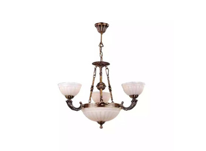 Deckenleuchter Lampe Weiß Deckenlampe Lüster Kronleuchter Glas Art