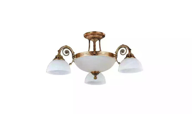 Lampen Deckenleuchter Lüster Kronleuchter Weiß Deckenlampe Glas Gold