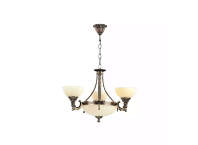 Kronleuchter Deckenleuchter Lüster Deckenlampe Glas Beige Lampen Neu