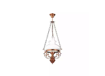 Lampe Deckenleuchter Lüster Kronleuchter Deckenlampe Glas Braun Barock