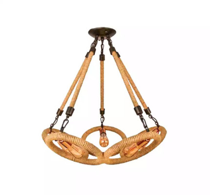 Deckenleuchter Lüster Kronleuchter Deckenlampe Lampe Glas Braun Modern