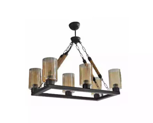 Lüster Deckenleuchter Kronleuchter Deckenlampe Lampen Glas Schwarz