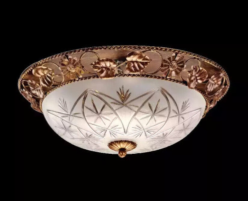 Deckenleuchter Lüster Kronleuchter Deckenlampe Lampen Glas Gold Art