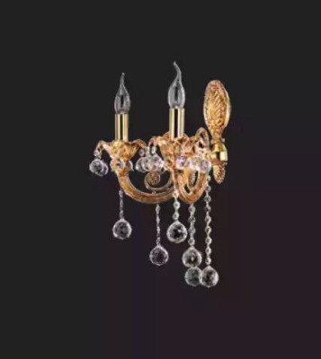 Wandleuchte Wandlampe Wandleuchten Art Lüster Wand Lampe Gold Kristall