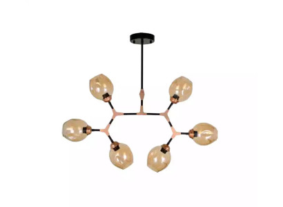 Deckenlampe Lüster Kronleuchter Deckenleuchter Modern Glas Beige Neu