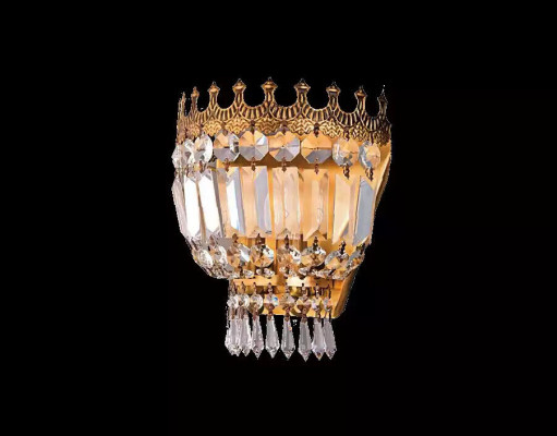 Wandleuchte Wandlampe Wandleuchten Lüster Wand Lampen Kristall Gold